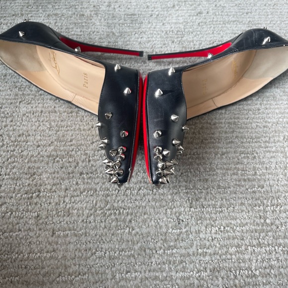 Authentic Christian Louboutin black studded So Kate 5 inch heels size 38 1/2 - Picture 5 of 10
